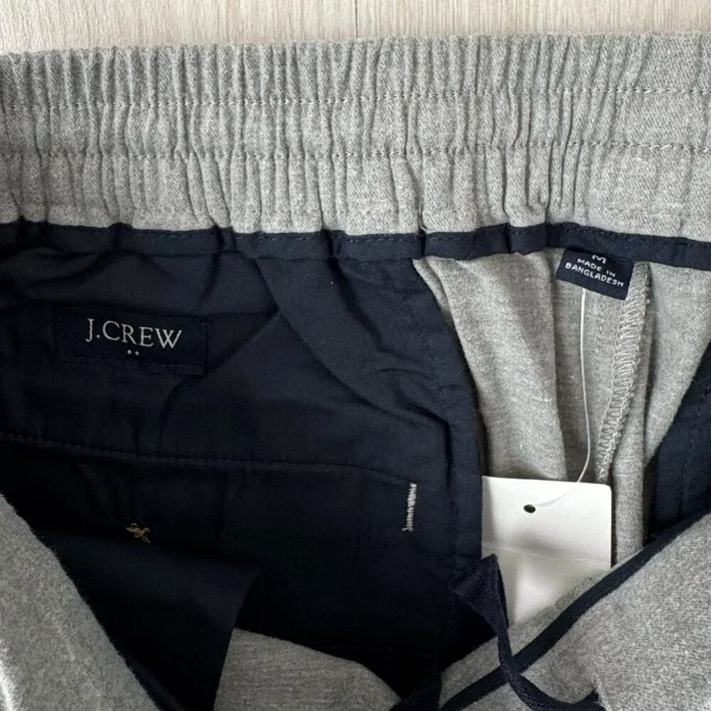 J.Crew Men's Flat Front Drawstring Waist Chino Pants Light Gray Size Medium‎ NWT